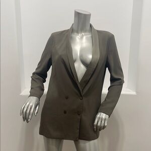 TOPSHOP  Olive Green Double-Breasted Blazer Size 6